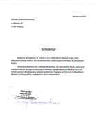 Referencja od firmy Wiśniowy Sad - Siedlisko Szeriwan w Grabówce k. Białegostoku