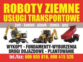 Transport kamienia ziemi gruzu - Roboty Ziemne Sprzętem Budowlanym Grojec