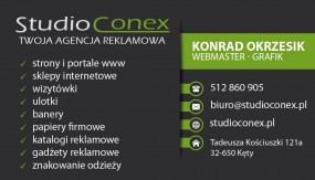 Wizytówki i karty biznesowe - STUDIO CONEX Konrad Okrzesik Kęty