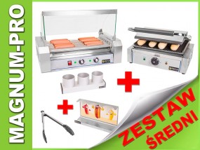 Zestaw do hot dogów - średni - grill, opiekacz, podgrzewacz - MAGNUM-PRO Poczesna