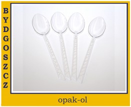 ŁYŻKA TWORZYWO LUKSOR TRANSPARENTNA 50 szt - OPAK-OL Bydgoszcz