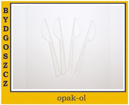 NÓŻ TWORZYWO LUKSOR TRANSPARENTNY 50 szt - OPAK-OL Bydgoszcz