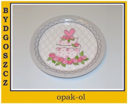 TALERZ PAPIEROWY 23 cm NADRUK 6 szt - OPAK-OL Bydgoszcz
