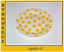 TALERZ 18 cm PAPIER GROSZKI 6 szt - OPAK-OL Bydgoszcz