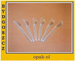 NÓŻ TWORZYWO EKONOMY TRANSPARENTNY 100 szt - OPAK-OL Bydgoszcz