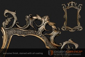 Houten spiegel van de film Oculus, gemaakt op individuele bestelling. - KWASNYCARVINGS - ornamenty drewniane Jaworze