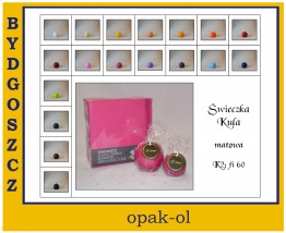 Świeca dekoracyjna matowa kula 60 - OPAK-OL Bydgoszcz