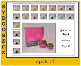 Świeca dekoracyjna matowa kula 80 - OPAK-OL Bydgoszcz