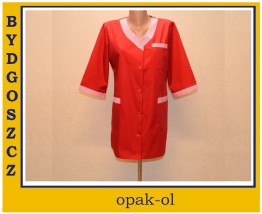 Fartuch dla sprzedawców typu bart 3/4 rękaw elanobawełna kolor - OPAK-OL Bydgoszcz