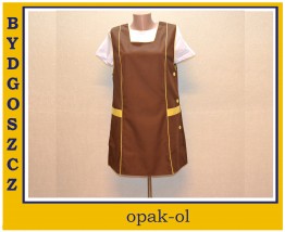 Fartuch bezrękawnik elanowawełna brązowy - OPAK-OL Bydgoszcz