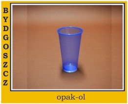 KUBEK TWORZYWO 290 ml NIEBIESKI WEDING 100 szt - OPAK-OL Bydgoszcz