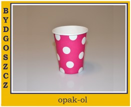 KUBEK PAPIEROWY 270 ml GROSZKI 6 szt - OPAK-OL Bydgoszcz