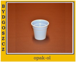 KUBEK TWORZYWO PS 80 ml BIAŁY 100 szt - OPAK-OL Bydgoszcz