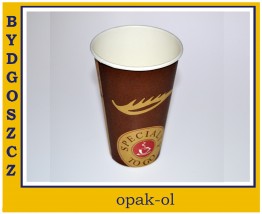 KUBEK PAPIEROWY 400 ml NADRUK 50 szt - OPAK-OL Bydgoszcz