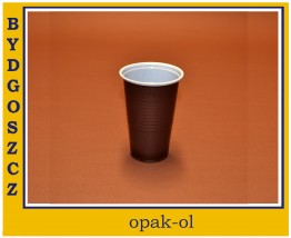 KUBEK TWORZYWO 200 ml BRĄZOWY 100 szt - OPAK-OL Bydgoszcz
