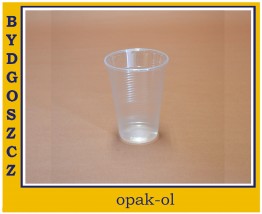 KUBEK TWORZYWO 200 ml TRANSPARENTNY 100 szt - OPAK-OL Bydgoszcz