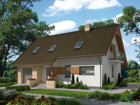 LAMIA 2 dom mieszkalny z poddaszem użytkowym i garażem - PRO ARTE Arkadiusz Woch, Krzysztof Biodrowicz s.c. Żory