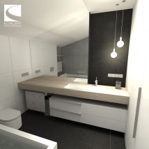 Projekt małej łazienki - Karolina Matuszewska Koncept Studio Projektowe Bydgoszcz