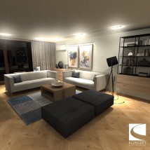 Projekt strefy dziennej w domu jednorodzinnym - Karolina Matuszewska Koncept Studio Projektowe Bydgoszcz