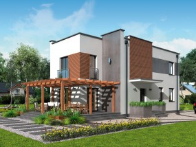 COLUMBIA dom piętrowy na wąską działkę - PRO ARTE Arkadiusz Woch, Krzysztof Biodrowicz s.c. Żory