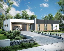 SANTA ROSA dom mieszkalny parterowy z garażem - PRO ARTE Arkadiusz Woch, Krzysztof Biodrowicz s.c. Żory