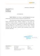 Referencja od firmy SYNCRON POLAND SP. Z O.O.