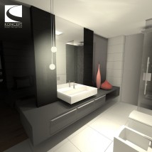 Projekt łazienki - Karolina Matuszewska Koncept Studio Projektowe Bydgoszcz