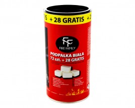 Podpałka biała FF 72 kostki + 28 gratis - tuba! - Fire Family SP Z O O Świdnica