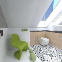 Projekt łazienki - Barbara Urbanowicz Studio Architektury Tychy