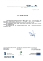 Referencja od firmy Reich cK Sp. z o.o.