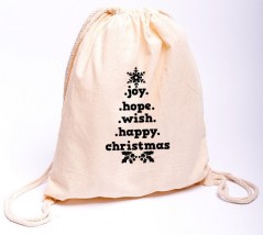 Plecak bawełniany z motywem świątecznym: choinka - ALLBAG Wadowice