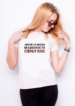 T-shirt czarny z nadrukiem - Ciepły koc - ALLBAG Wadowice