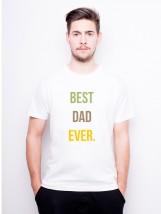 T-Shirt męski z nadrukiem dla taty - Best Dad Ever - ALLBAG Wadowice