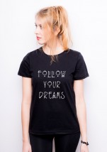 T-shirt damski - FOLLOW YOUR DREAMS - ALLBAG Wadowice