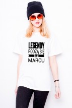 T-shirt damski - legendy rodzą się w... - ALLBAG Wadowice