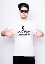 T-Shirt męski- BORN TO BE FIREFIGHTER - ALLBAG Wadowice