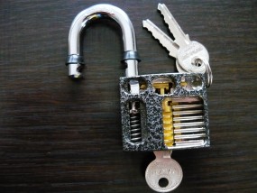 Kłódka treningowa do nauki otwierania - sos zabezpieczenia Piotr Trzcinski Zgorzelec