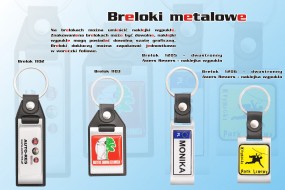 Breloki metalowe i odlewane z naklejką wypukła 3D - LT-1 s.c. Producent upominków reklamowych Nawojowa