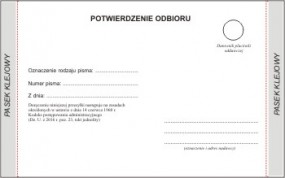 Zwrotne potwierdzenie odbioru - Firma Krajewski Nadarzyn