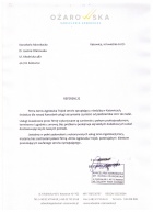 Referencja od firmy Kancelaria Adwokacka Dr Joanna Ożarowska