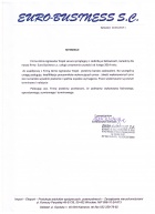 Referencja od firmy Euro-Business s.c.