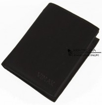 Klasyczny skórzany portfel męski - czarny - Vimax (f63) - SKLEP KRATECZKA Łomianki