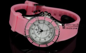 Damski silikonowy zegarek marki Pacifik - różowy - F56 - SKLEP KRATECZKA Łomianki