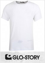 T-shirt prosta z dekoltem GLOSTORY- MPO-6060 - GLO-STORY Łazy