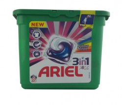 ARIEL 3IN1 COLOUR & STYLE  ŻELOWE KAPSUŁKI PIORĄCE (27 SZT.) - ROEM Sp. z o.o. Elizówka