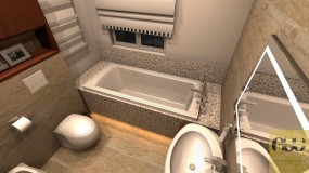 Projekt łazienki - Pracownia Wnętrz, Projektowanie&metamorfozy Wnętrz Dobra