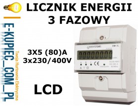 Licznik ENERGII 3 FAZOWY 5(80)A - Sklep elektryczny e-kupiec.com.pl Łomianki