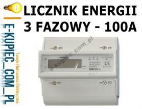 3-FAZOWY LICZNIK MIERNIK PODLICZNIK ENERGII - Sklep elektryczny e-kupiec.com.pl Łomianki