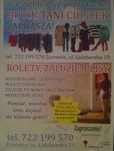 sprzedaż i montaż rolet, żaluzji - Butik TANI CIUSZEK Paweł Domagalski Żuromin