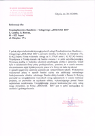 Referencja od firmy IV Liceum Ogólnokształcące w Gdyni